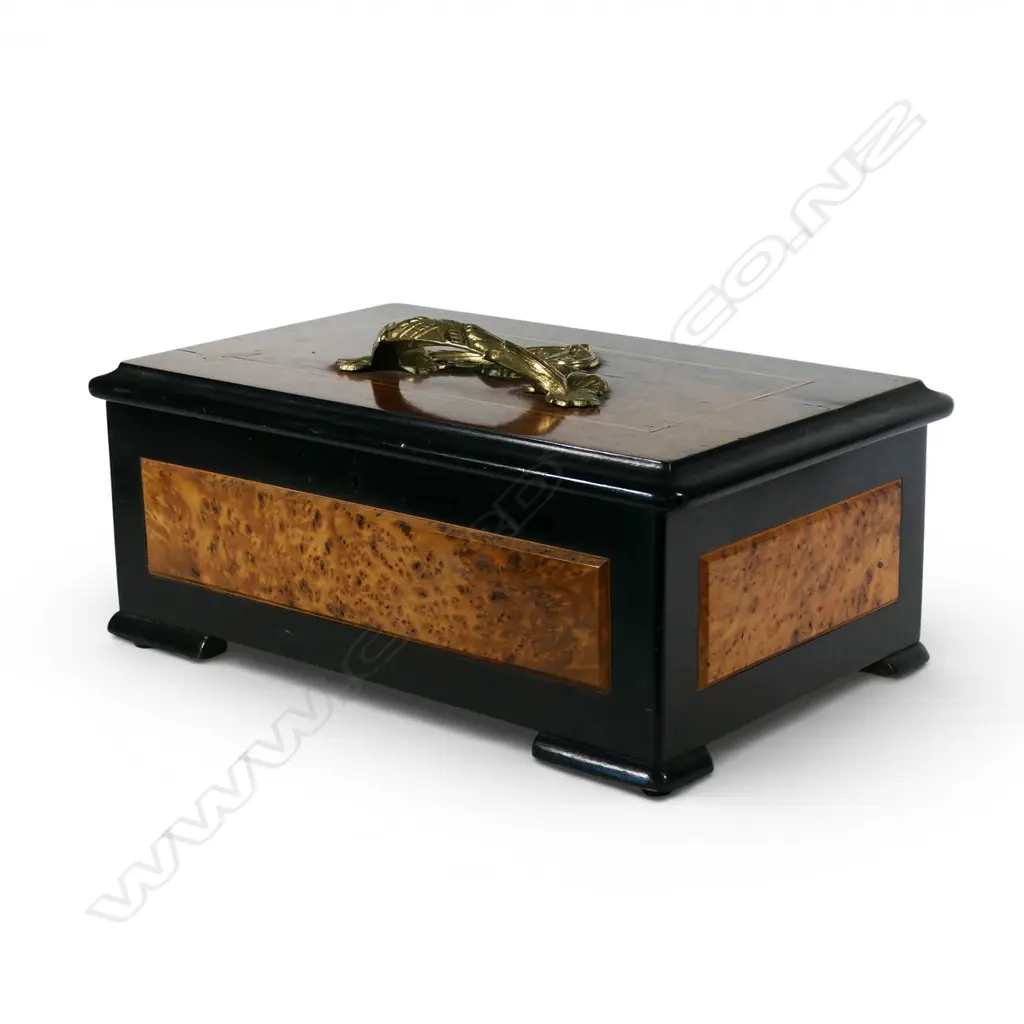 A quality 19thC French music box, Image 1++