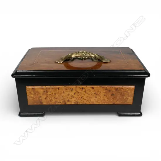 A quality 19thC French music box,