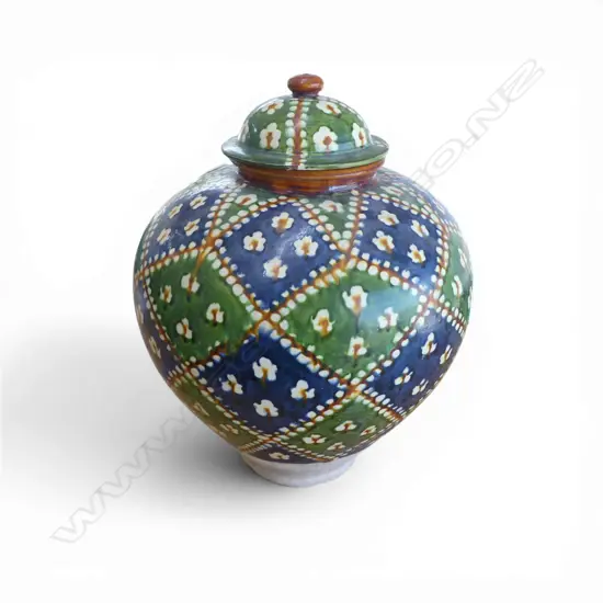 LG GLAZED LIDDED POT H.440mm