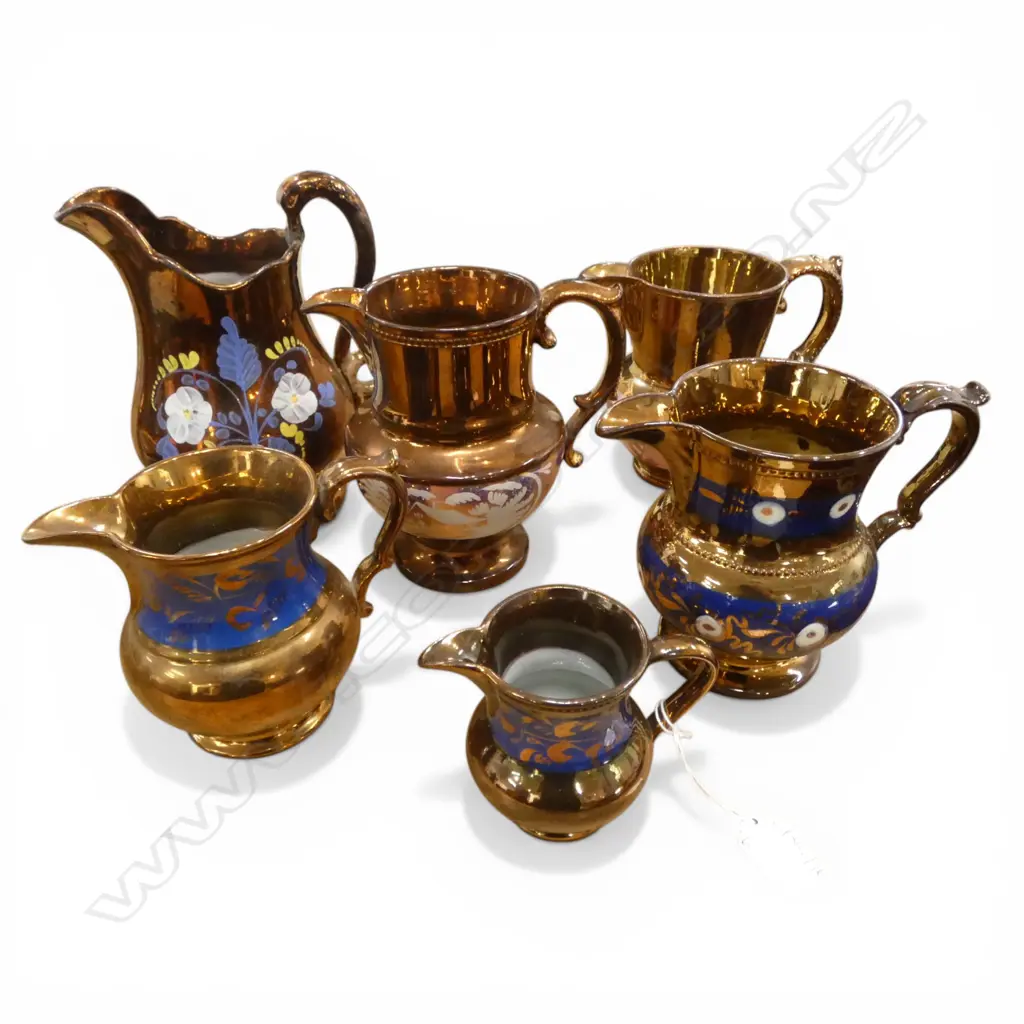 6 LUSTRE WARE JUGS H.195mm Image 1++