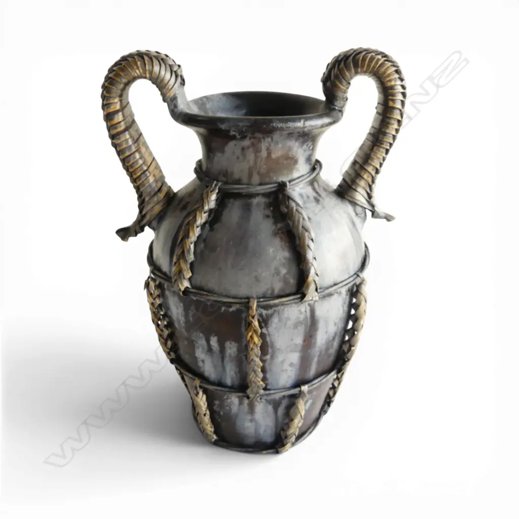 BRAIDED RATTAN AMPHORA, H.380mm Image 1++