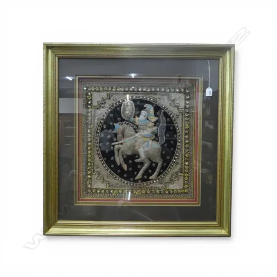 FRAMED THAI EMBROIDERY 500x500mm (800x785mm OVERALL)