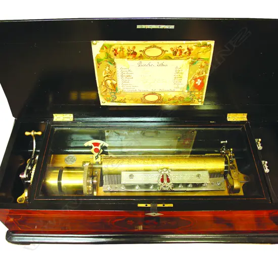 A rare large Paillard Vaucher et Fills Swiss rosewood cased music box
