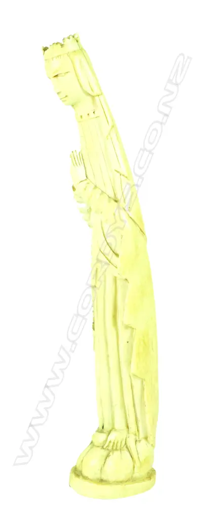 An old elephant tusk ivory carving Image 1++