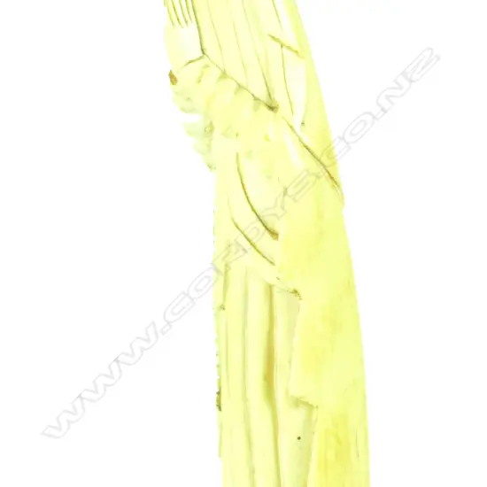 An old elephant tusk ivory carving