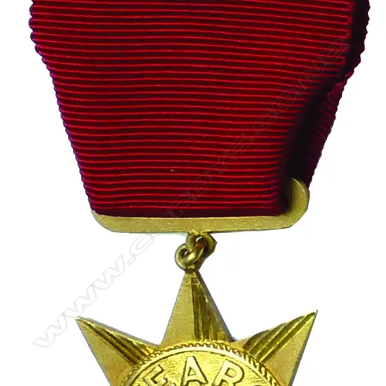 A New Zealand Fire Brigade '25 Years Service' 'gold star'