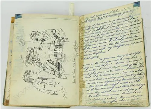 A WWII POW log book of Lieut. Kenneth Joseph Michael Payne Image 1++