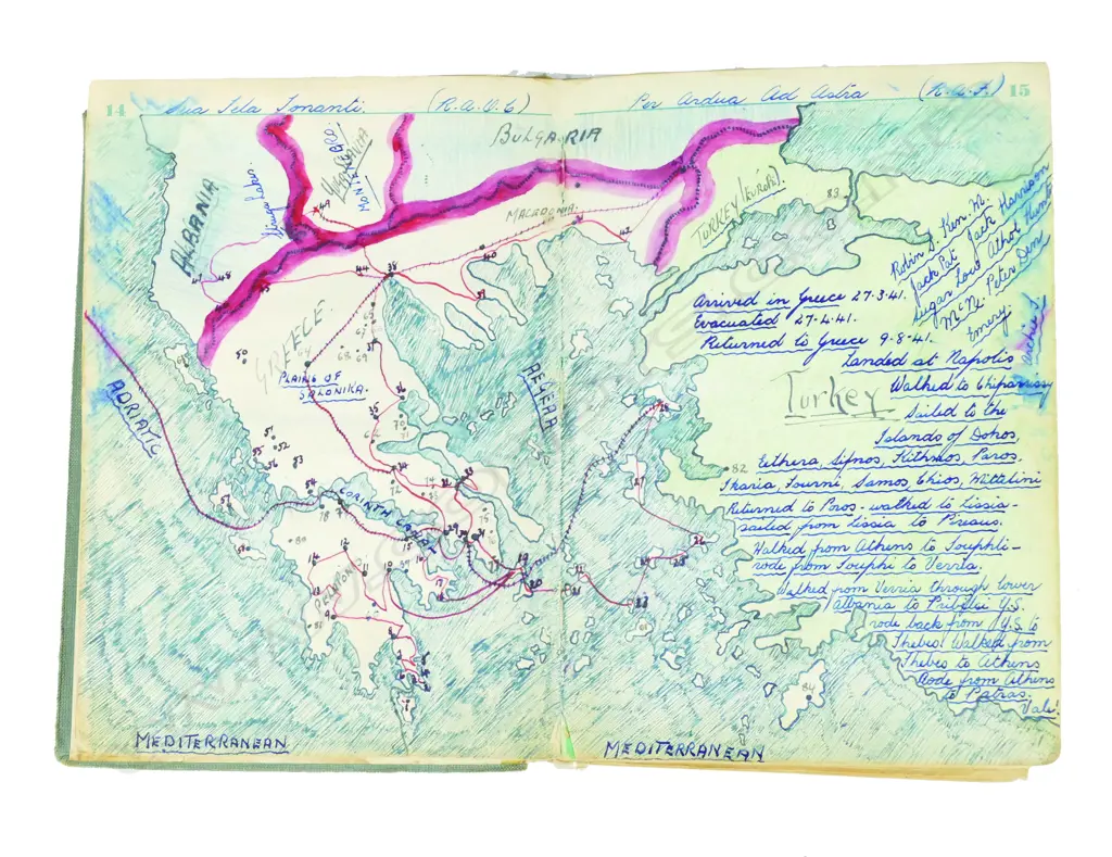 A WWII POW log book of Lieut. Kenneth Joseph Michael Payne Image 1++