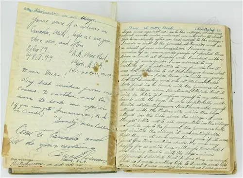 A WWII POW log book of Lieut. Kenneth Joseph Michael Payne Image 1++