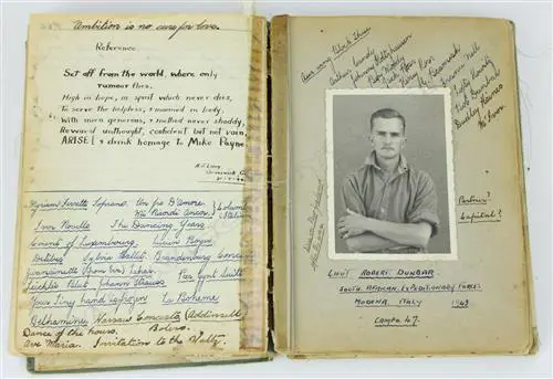 A WWII POW log book of Lieut. Kenneth Joseph Michael Payne Image 1++