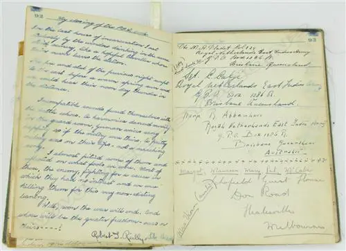 A WWII POW log book of Lieut. Kenneth Joseph Michael Payne Image 1++