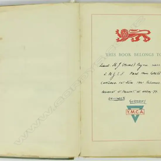 A WWII POW log book of Lieut. Kenneth Joseph Michael Payne