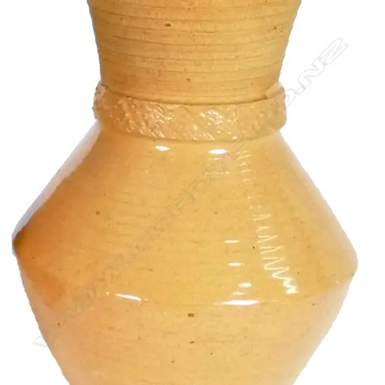 A Crown Lynn Arthur and Olive Rhodes hand potted vase