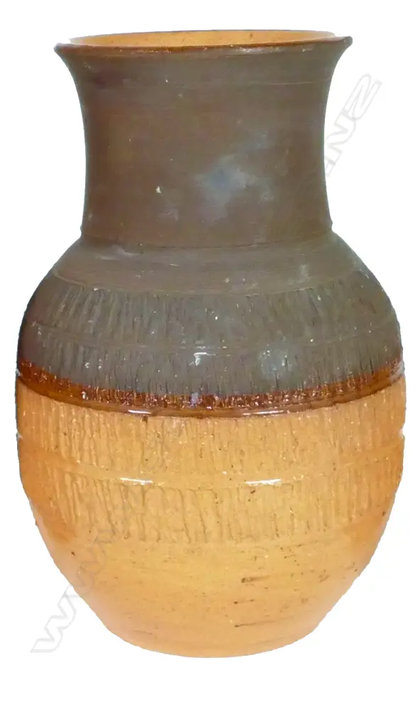 A Crown Lynn hand potted Rhodes vase Image 1++