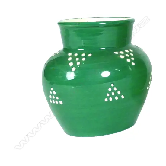 A Crown Lynn vase attributed to Daniel Steenstra