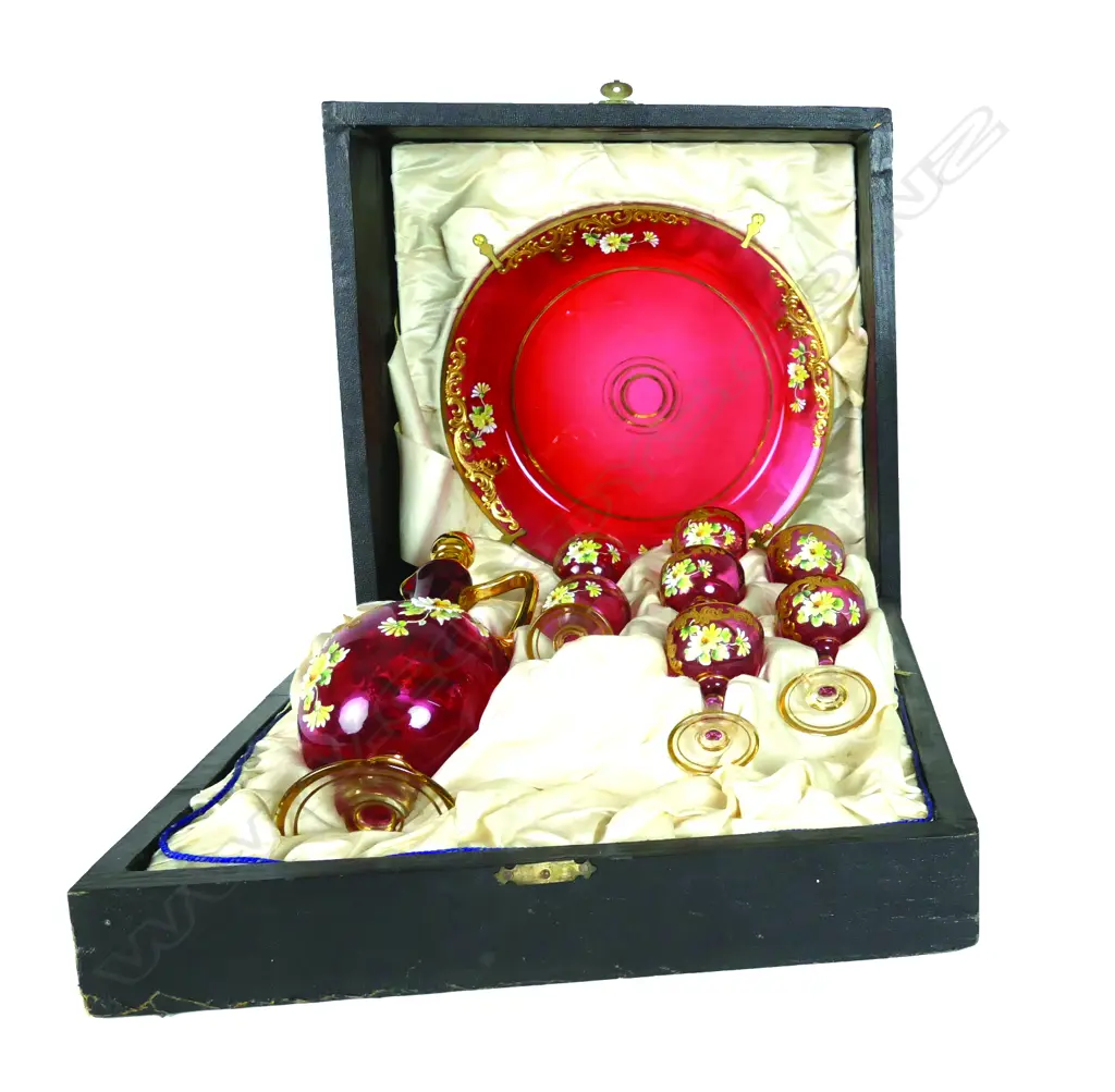 A Venetian glass liqueur set Image 1++