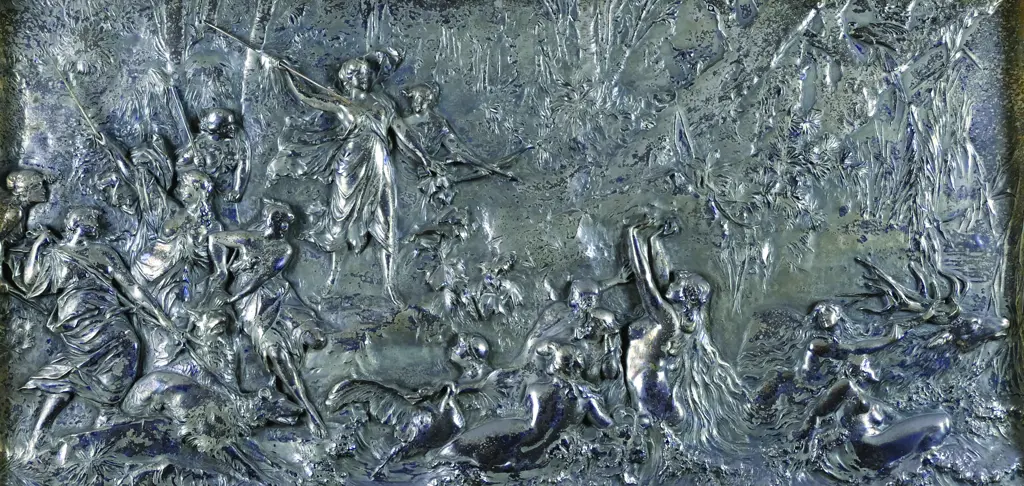 A impressive silver plate WMF Art Nouveau period rectangular wall plaque Image 1++