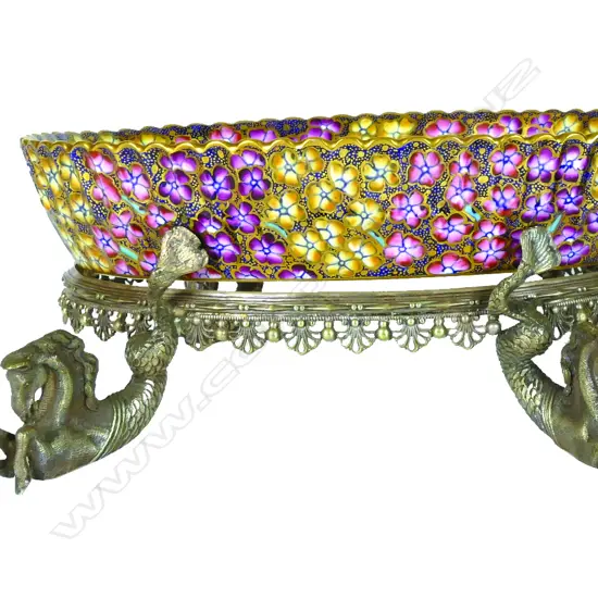 An unusual Victorian Copeland china oval dish