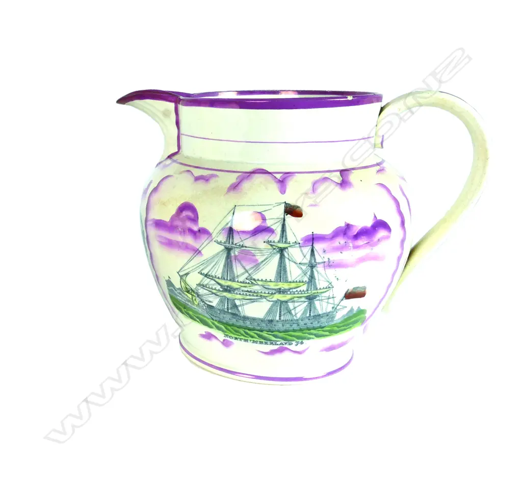 An early Victorian Sunderland lustre jug Image 1++