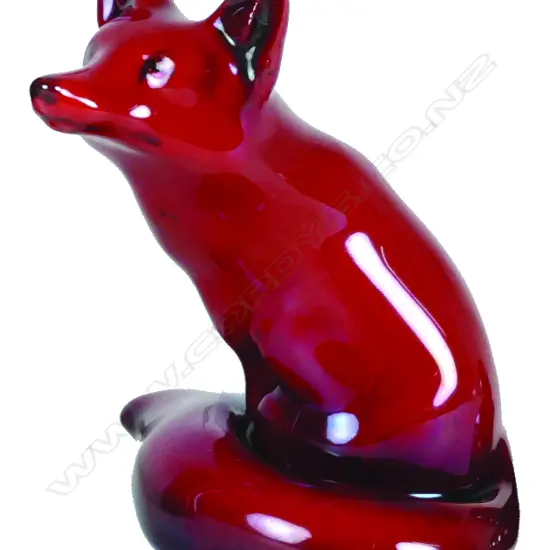R. DOULTON FLAMBÉ FOX - SITTING