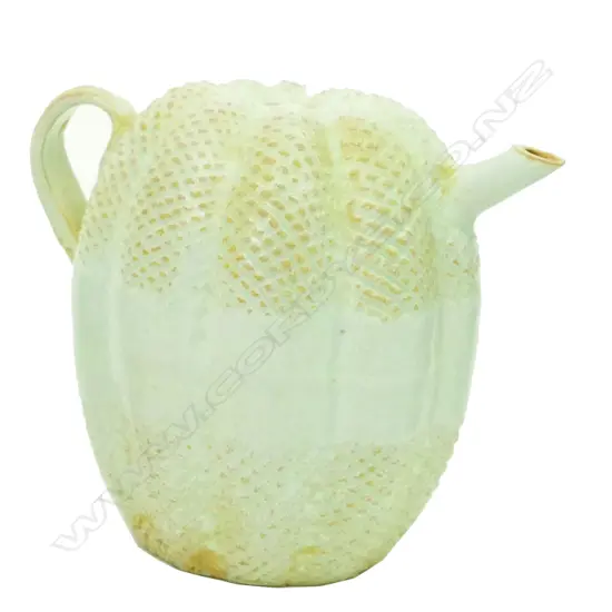 A Chinese melon shaped teapot