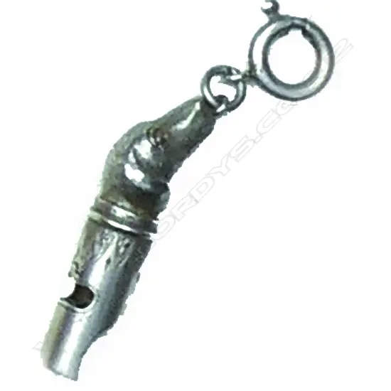 A Victorian silver whistle