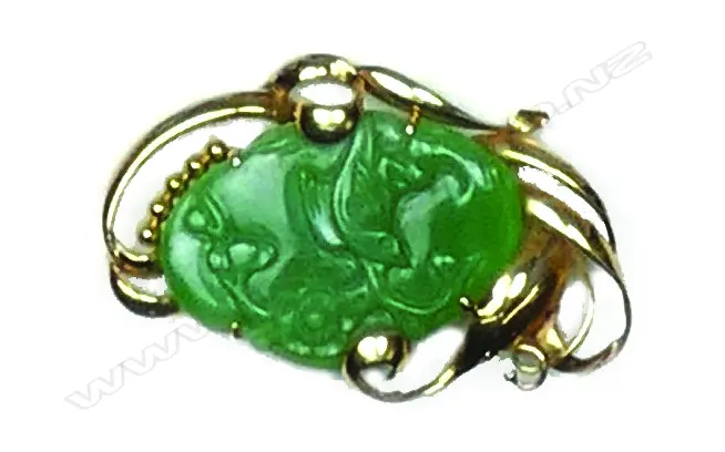 A 14ct. yellow gold brooch Image 1++