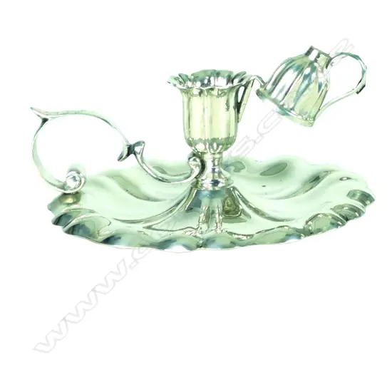 A German silver chamber stick