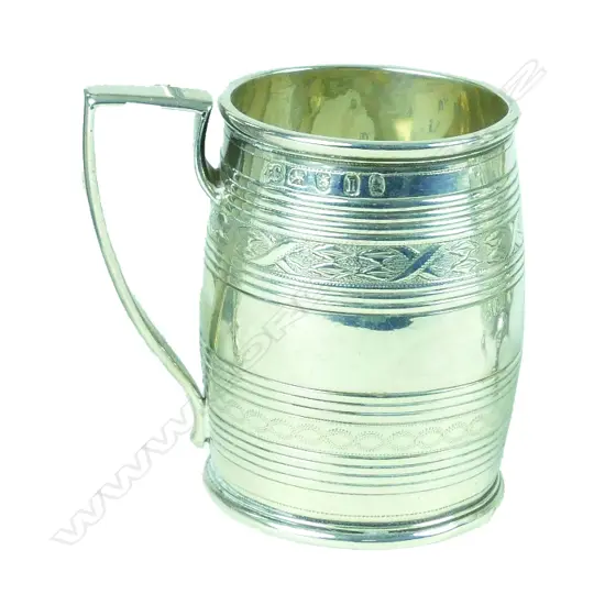 A small George III silver mug