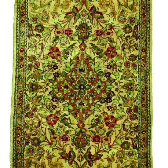 An Iranian Qum silk pile rug