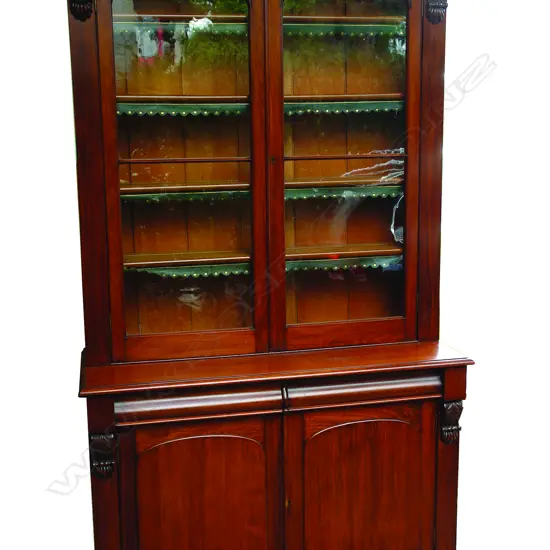 A Colonial kauri bookcase chiffonier