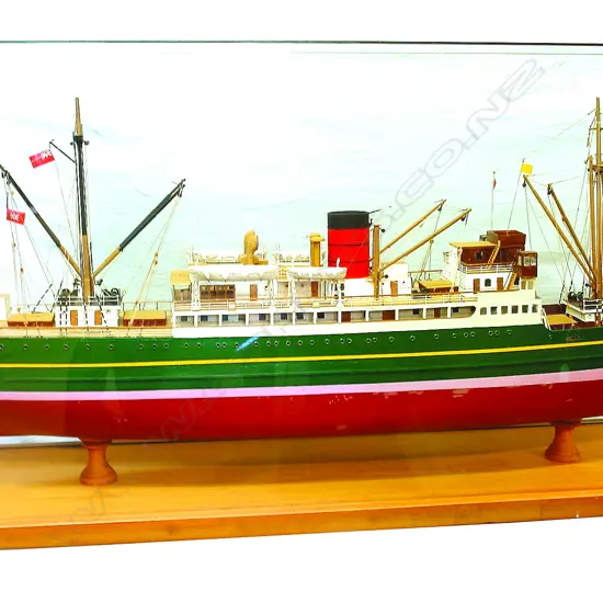 A large model of the Union Steam Ship Company vessel Matua