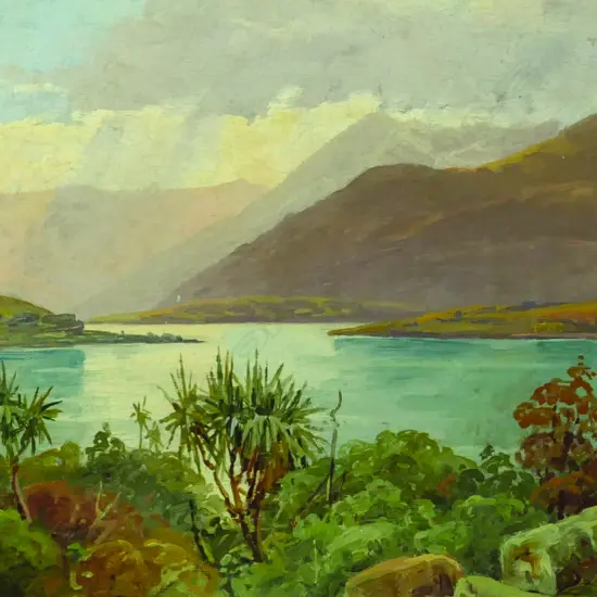 George William Carrington (1855-1940) Head of Lake Wakatipu
