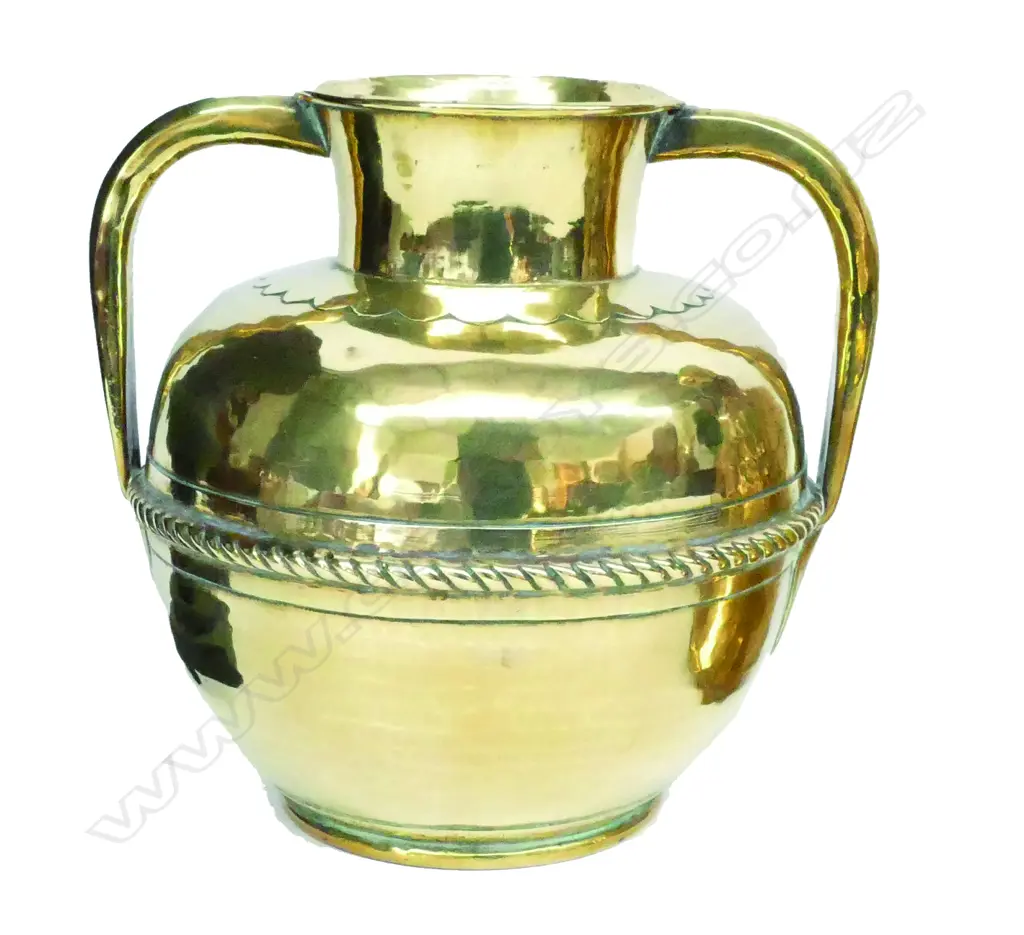 Three 19thC French decorative brass handled containers Image 1++