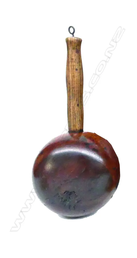 A late 19thC heavy bulbous lignum vitae furniture maker's mallet Image 1++