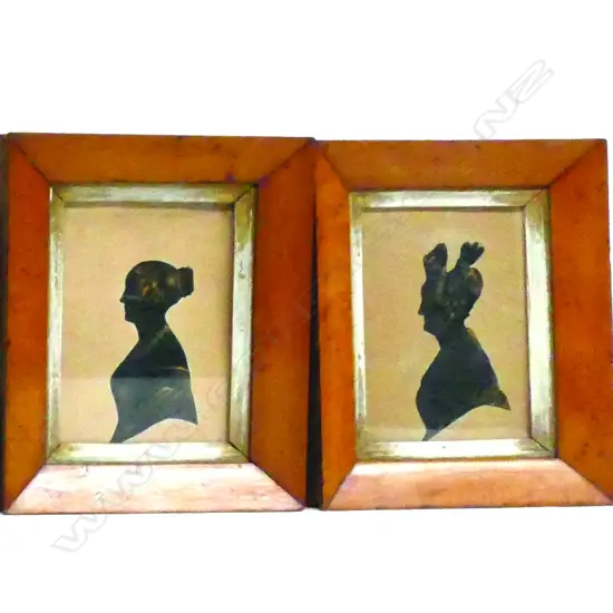 A pair of Geo. III silhouettes