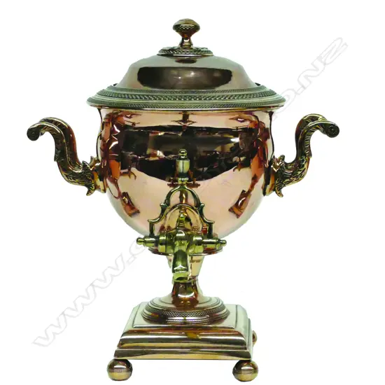 A Regency copper samovar