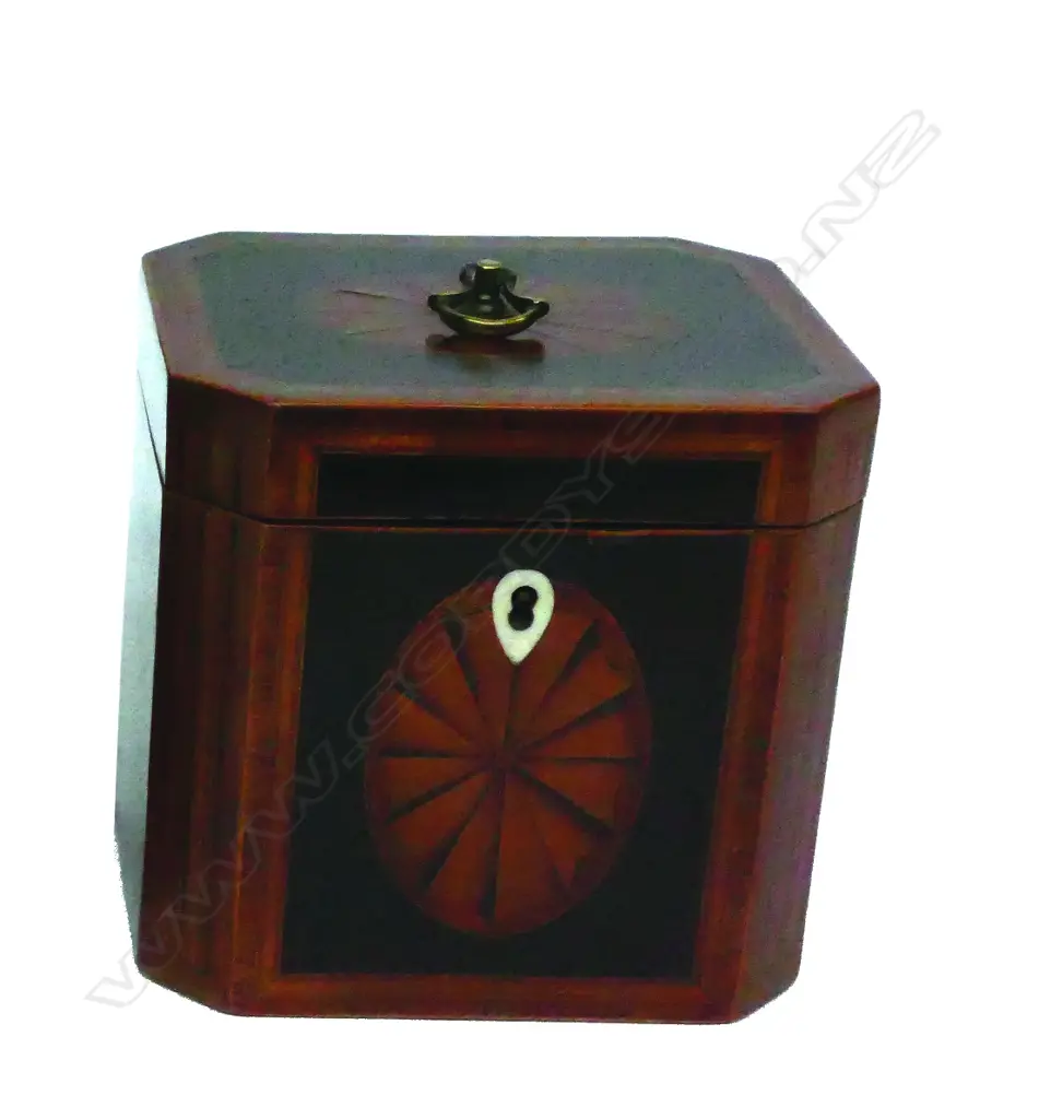 A Sheraton cube-form tea caddy Image 1++