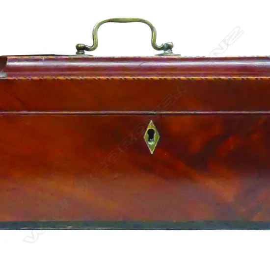 A Geo. III mahogany tea caddy