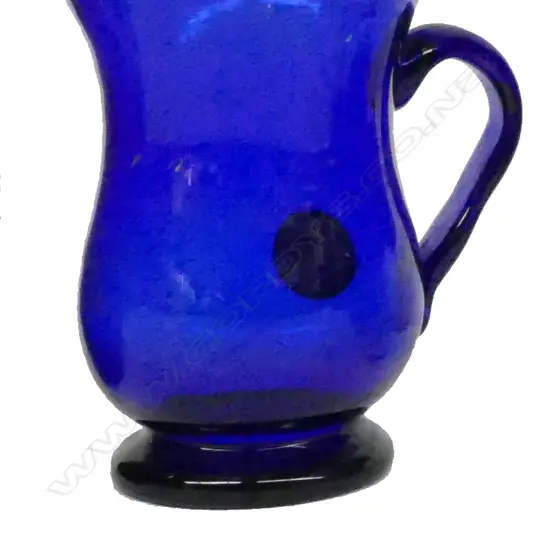 An early 19thC Bristol Blue glass mug