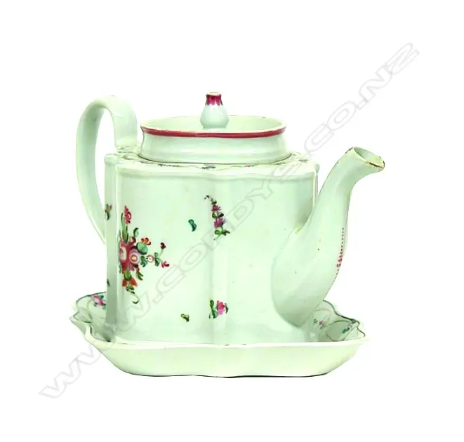 A George III Newhall teapot on stand Image 1++