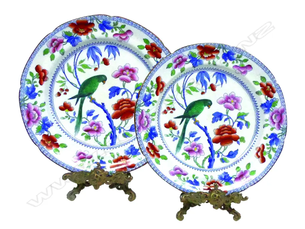 A pair of 19thC 'Stone China' plates Image 1++