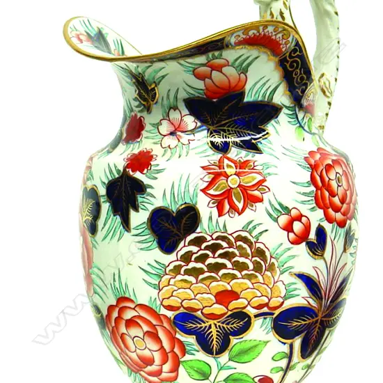 An early 19thC Coalport-style Imari palette water jug