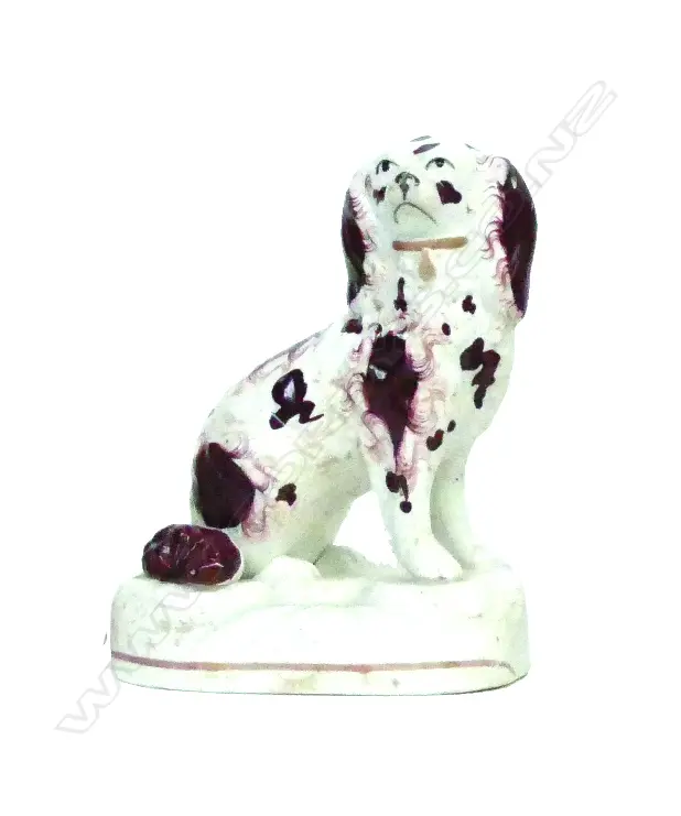 A Victorian Staffordshire King Charles spaniel Image 1++