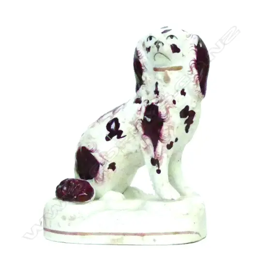 A Victorian Staffordshire King Charles spaniel