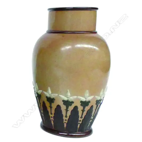 An early 20thC Doulton Lambeth salt glazed vase