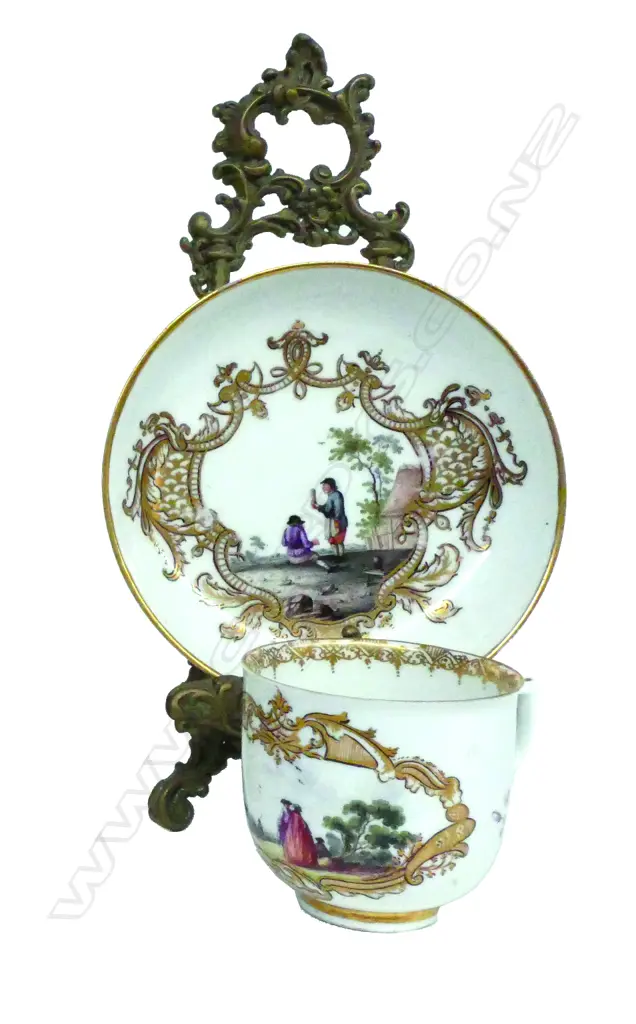 A 19thC Meissen cup and saucer Image 1++