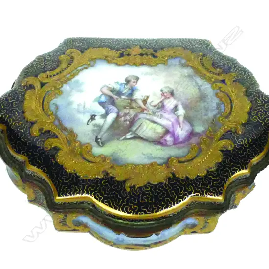 An old Sevres porcelain casket