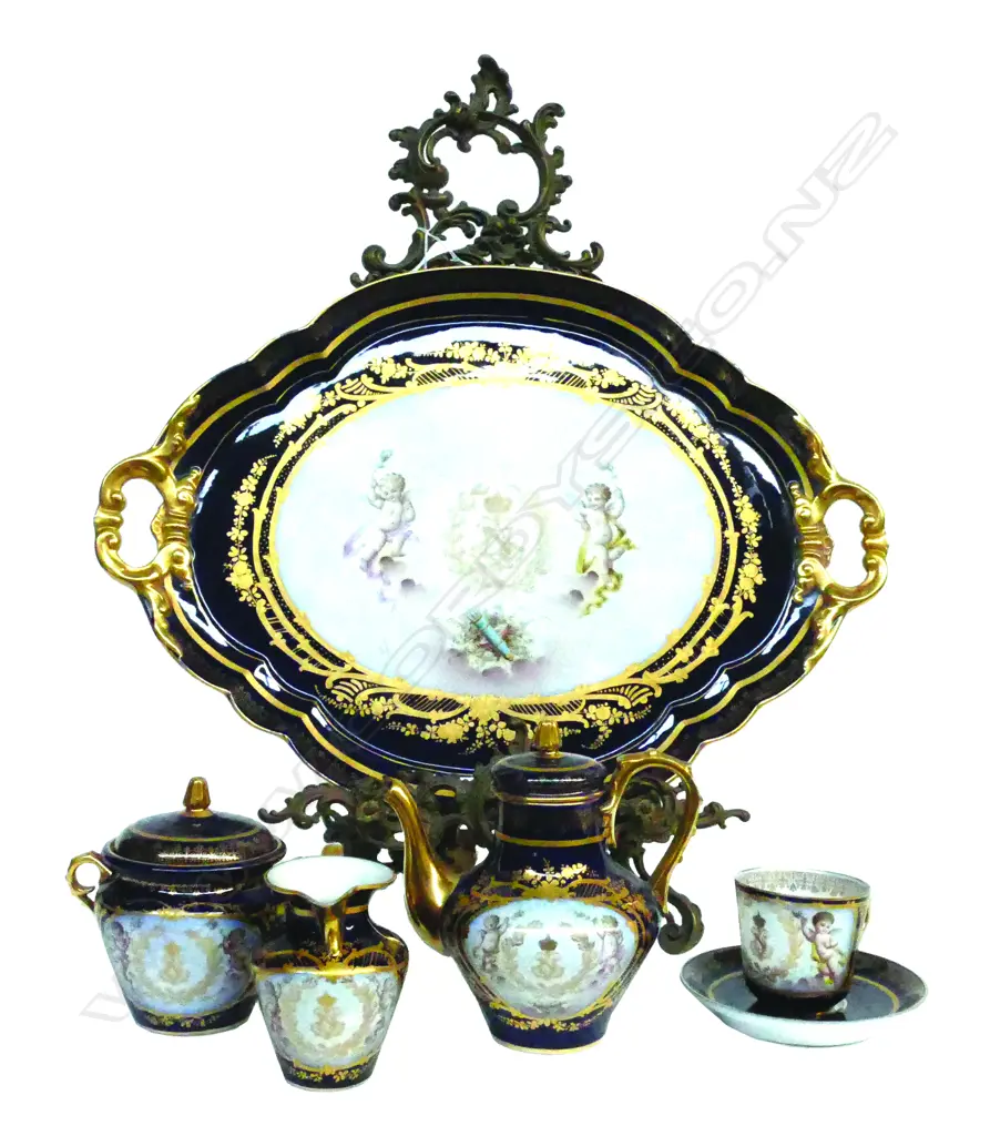 A fine mid-19thC French Sevres Second Empire Cabaret set Image 1++