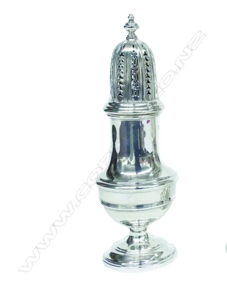 A Georgian-style silver sugar caster Image 1++